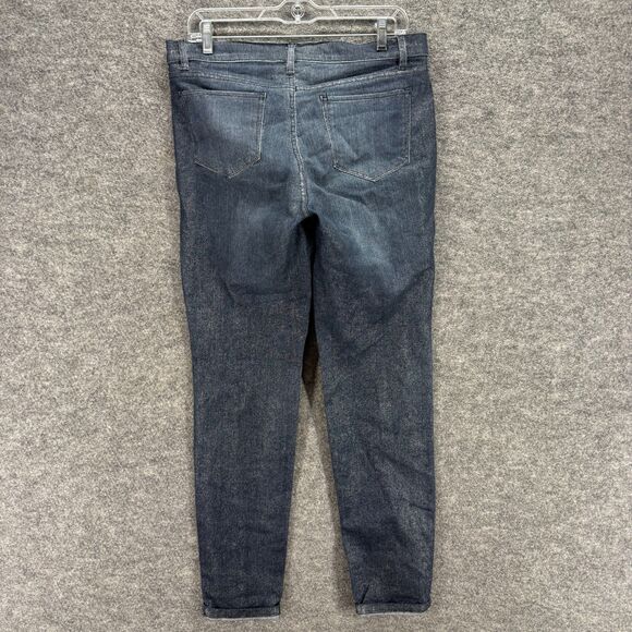 Soho Jeans Women 10 Blue Denim Dark Wash Mid Rise Skinny Distressed Leggings - Picture 2 of 9